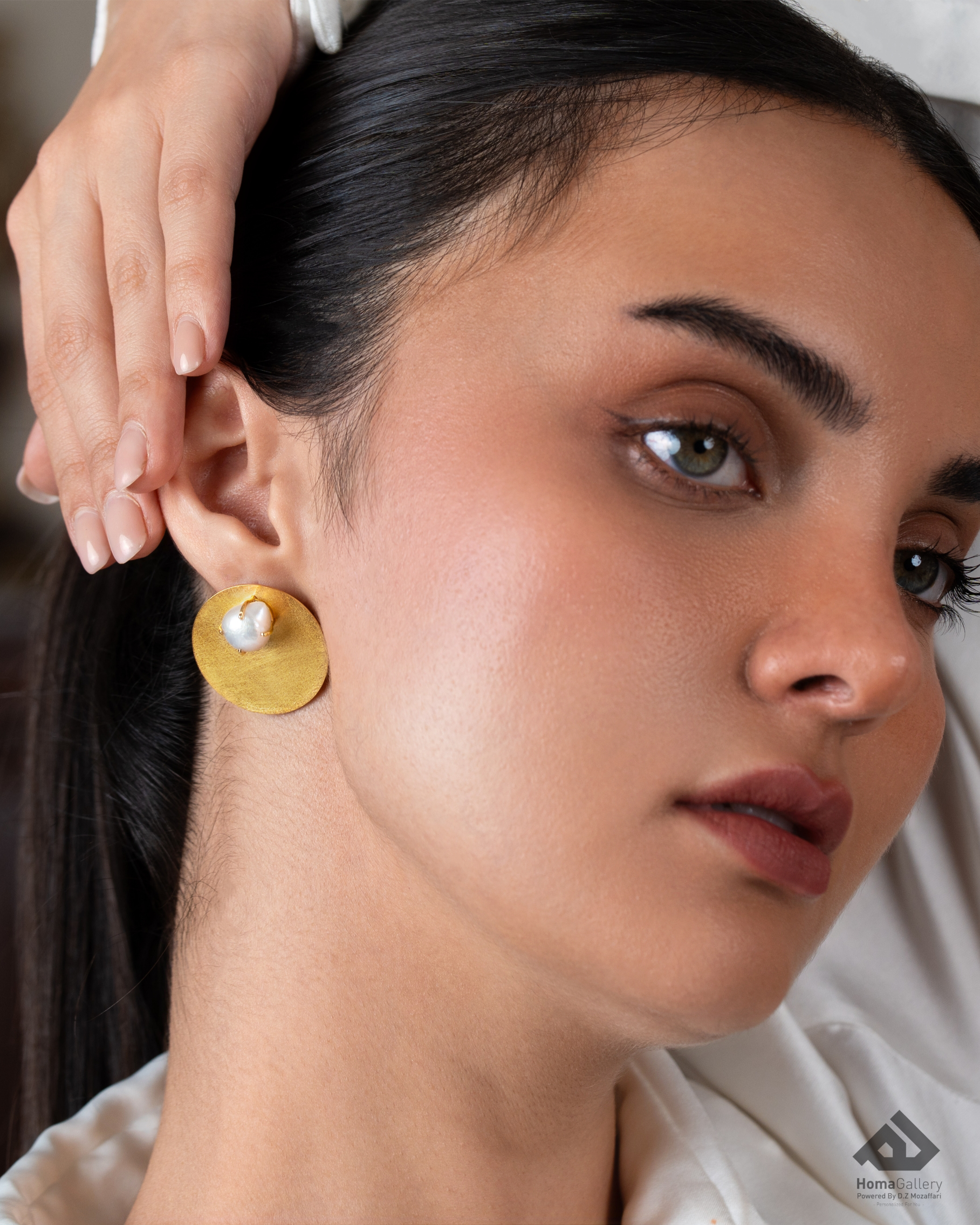 گوشواره تک مروارید گالری طلا و جواهر هما