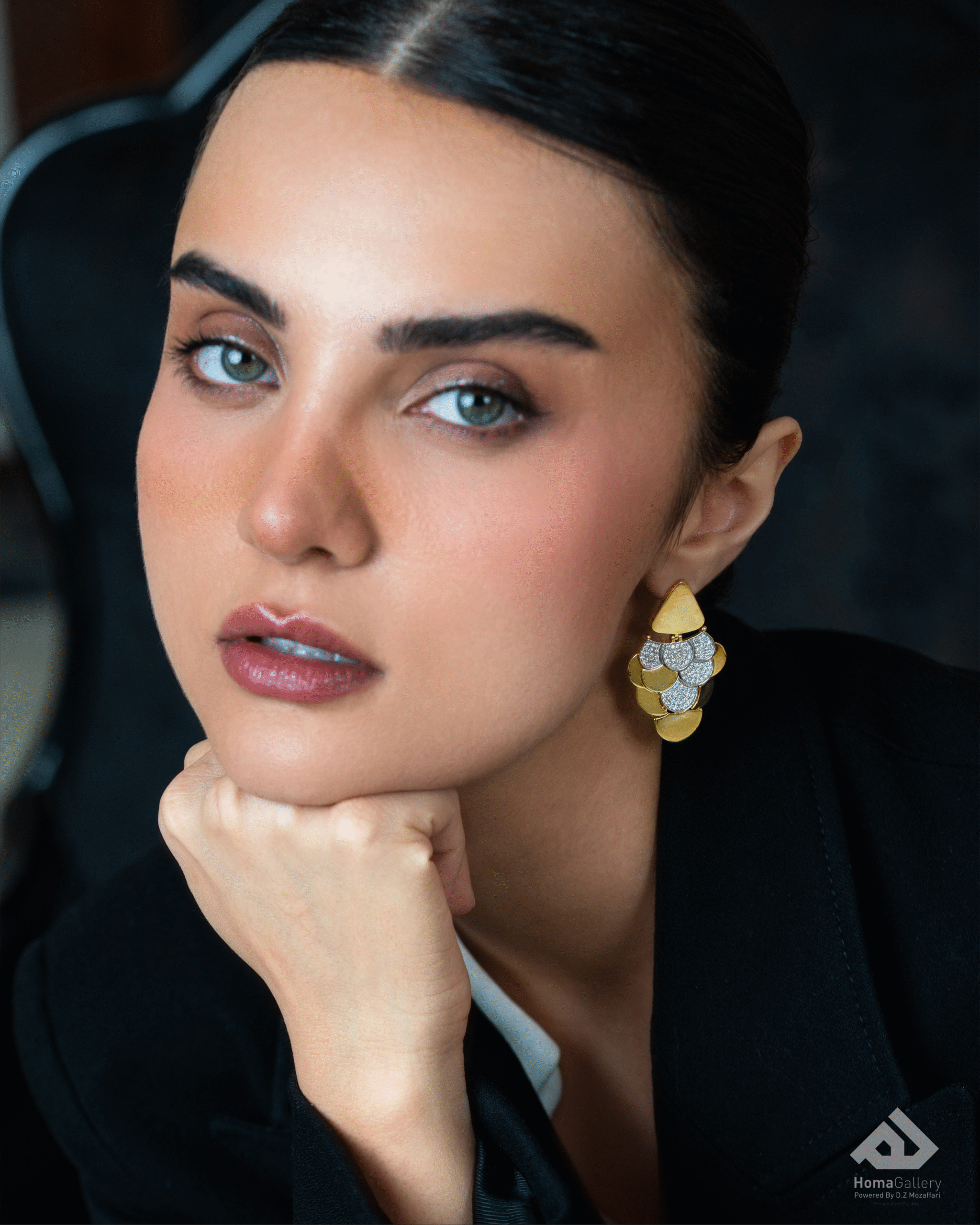 گوشواره طلا پولک برلیان