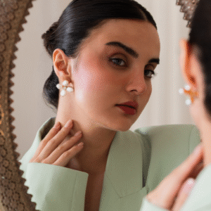 گوشواره طلا چهار مروارید گالری طلا و جواهر هما