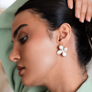 گوشواره طلا چهار مروارید گالری طلا و جواهر هما